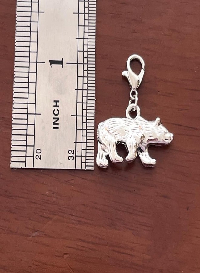 AMOBESTER Bear Clip-on Charm - Polar Bear American 3D Two-Sided Charm with 'A Hug For You' Greeting Card for Animal Lovers - Mother's Day - Image 3