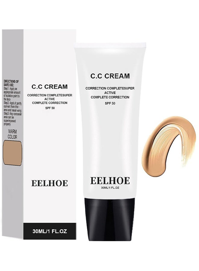 EELHOE Pre Makeup Moisturizing Isolation CC Cream Nature 30ML, Waterproof, Long-lasting Makeup Light And Thin Makeup(NATURE) - Image 1
