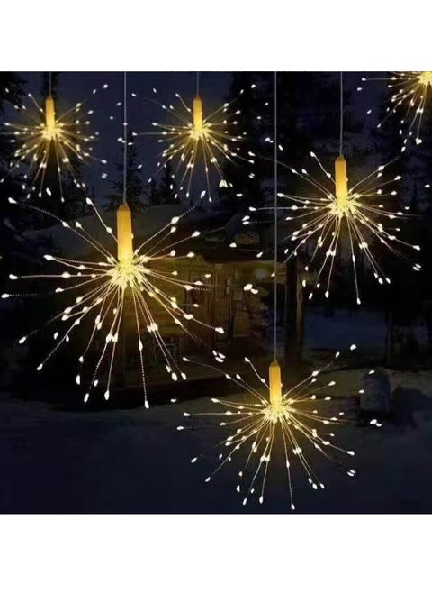 Solar hanging firework  lamp, remote control LED outdoor light, suitable for balconies, gardens, courtyards, parks, corridors, festival decorative light strings,8 kinds of lighting mod