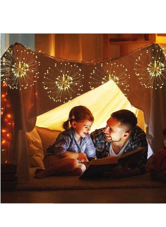 Generic - Solar hanging firework  lamp, remote control LED outdoor light, suitable for balconies, gardens, courtyards, parks, corridors, festival decorative light strings,8 kinds of lighting mod - Image 1