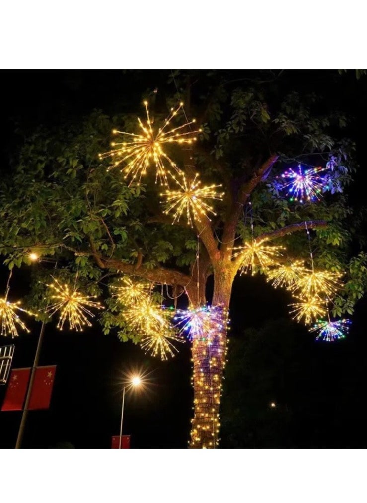 Generic - Solar hanging firework  lamp, remote control LED outdoor light, suitable for balconies, gardens, courtyards, parks, corridors, festival decorative light strings,8 kinds of lighting mod - Image 1