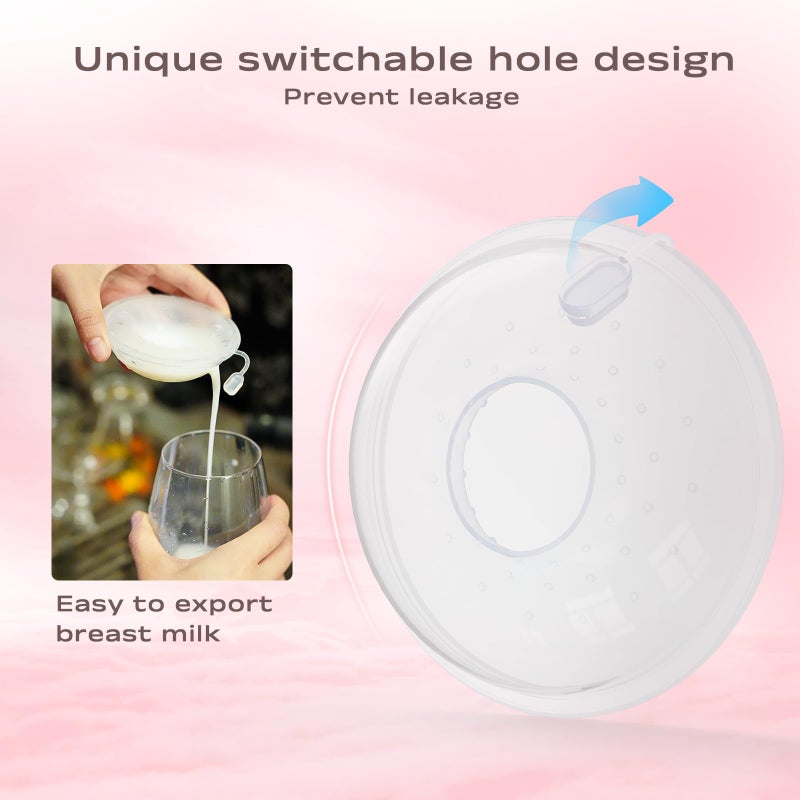 Hranio Milk Collectors for Breastfeeding Breast Milk Collector Milk Catcher for Breastfeeding BPA-Free Post Partum Essentials Breast Feeding Essentials (1oz/30ml, 2 Counts) - Image 3