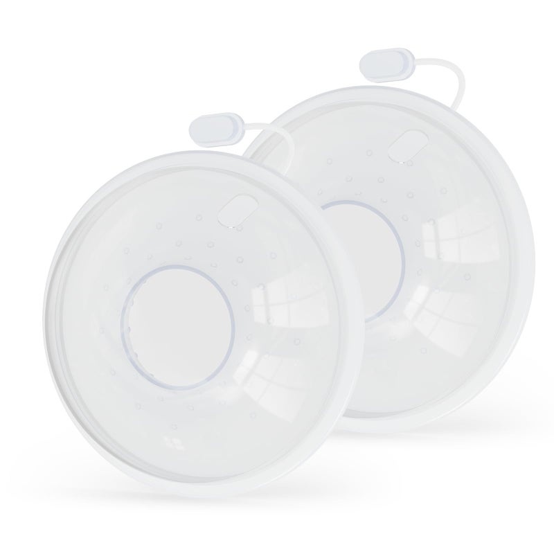 Hranio Milk Collectors for Breastfeeding Breast Milk Collector Milk Catcher for Breastfeeding BPA-Free Post Partum Essentials Breast Feeding Essentials (1oz/30ml, 2 Counts) - Image 1