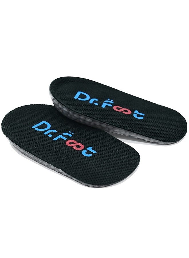 Dr.Foot Dr. Foot's Height Increase Insoles, Heel Cushion Inserts, Heel Lift Inserts for Leg Length Discrepancies (Small (0.5" Height) | Black)  - Image 1