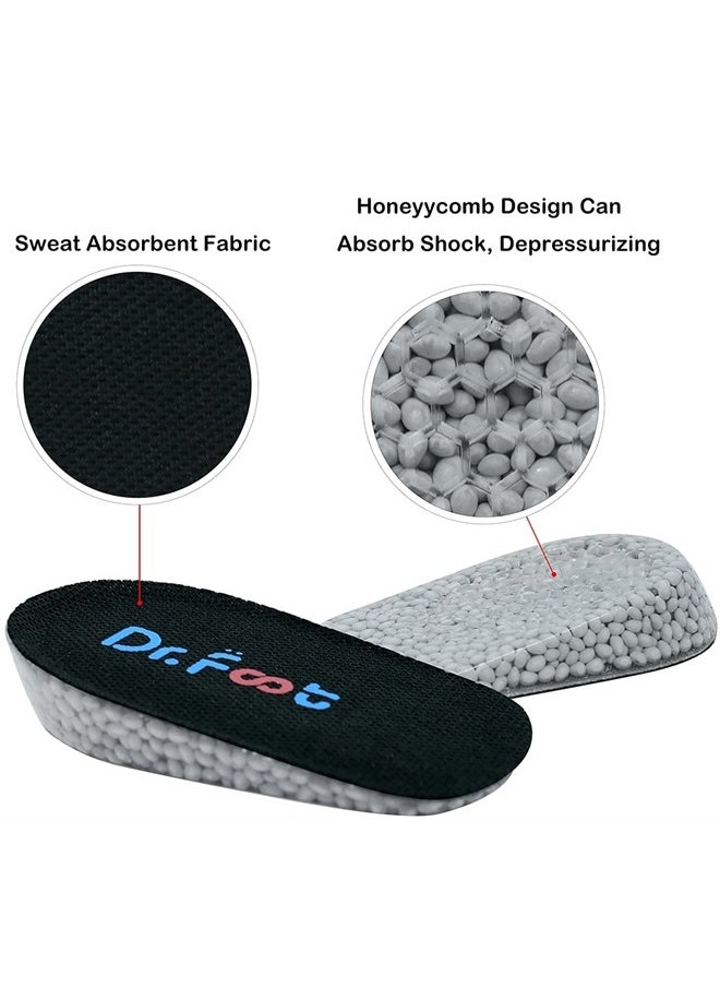 Dr.Foot Dr. Foot's Height Increase Insoles, Heel Cushion Inserts, Heel Lift Inserts for Leg Length Discrepancies (Small (0.5" Height) | Black)  - Image 3