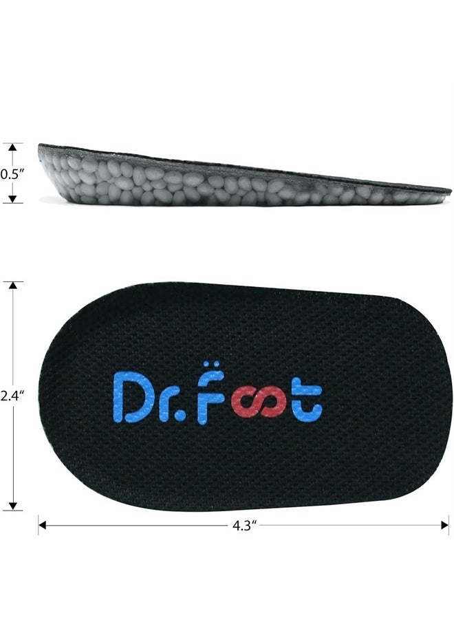 Dr.Foot Dr. Foot's Height Increase Insoles, Heel Cushion Inserts, Heel Lift Inserts for Leg Length Discrepancies (Small (0.5" Height) | Black)  - Image 5