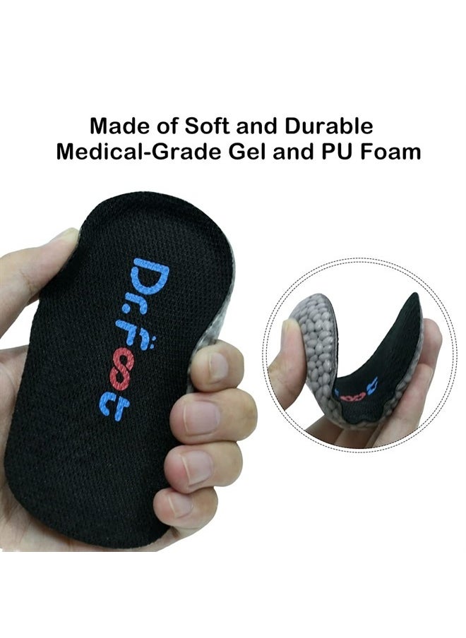 Dr.Foot Dr. Foot's Height Increase Insoles, Heel Cushion Inserts, Heel Lift Inserts for Leg Length Discrepancies (Small (0.5" Height) | Black)  - Image 4
