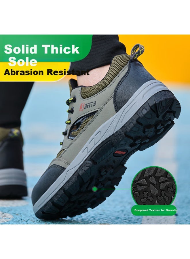 Old housekeeper Laoguanjia Safety Shoes For Men, Summer Breathable Steel Toe Anti-Smashing Anti-Puncture Wear-Resistant Non-Slip Work Safety Functional Shoes 502 43 - Image 4