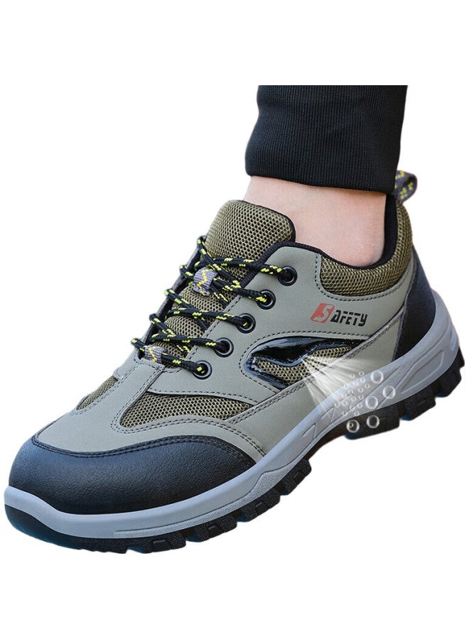 Old housekeeper Laoguanjia Safety Shoes For Men, Summer Breathable Steel Toe Anti-Smashing Anti-Puncture Wear-Resistant Non-Slip Work Safety Functional Shoes 502 43 - Image 1