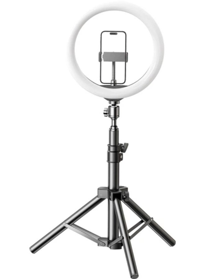 روتاكو حامل ثلاثي القوائم للبث المباشر RTAKO ZJ-ZBT01 مع إضاءة حلقية وحامل أرضي للهواتف المحمولة - Image 1