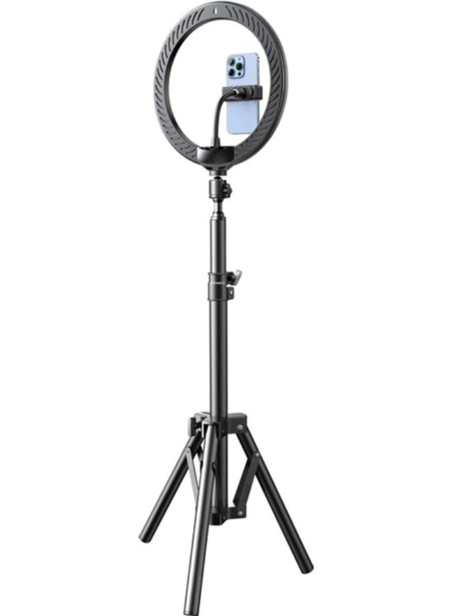 روتاكو حامل ثلاثي القوائم للبث المباشر RTAKO ZJ-ZBT01 مع إضاءة حلقية وحامل أرضي للهواتف المحمولة - Image 2