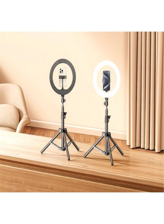 روتاكو حامل ثلاثي القوائم للبث المباشر RTAKO ZJ-ZBT01 مع إضاءة حلقية وحامل أرضي للهواتف المحمولة - Image 3