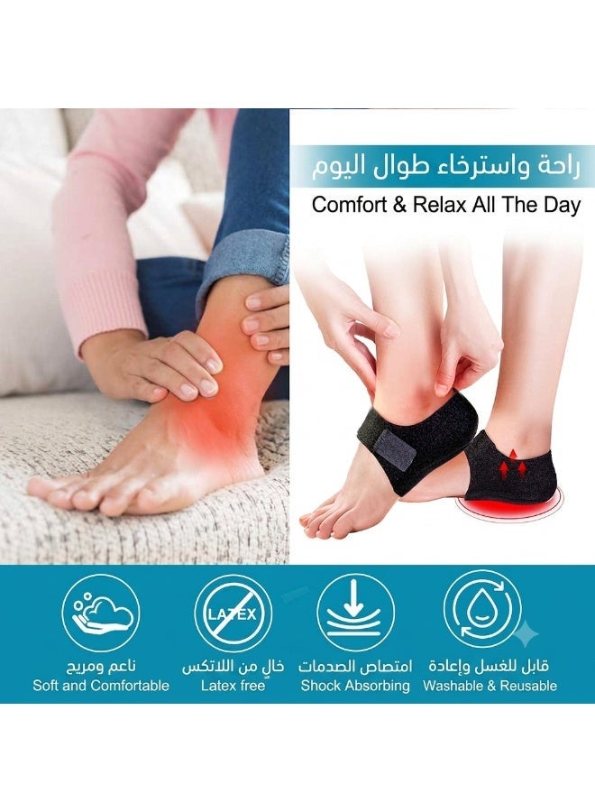 jaexest جوارب ضغط الكاحل لعلاج التهاب اللفافة الأخمصية - مشد داعم لتخفيف آلام قوس القدم والكعب، زوج واحد - Image 5