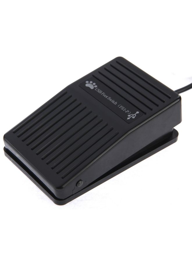 BURAQ USB Foot Pedal Control Switch Game Pad Keyboard Adapter for Computer(Black)  - Image 2