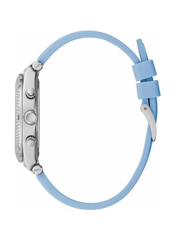 جس ساعة GUESS النسائية التناظرية ذات المينا الأزرق - GW0407L1 - Image 2