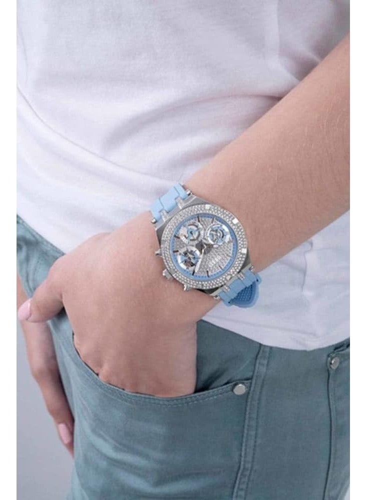 جس ساعة GUESS النسائية التناظرية ذات المينا الأزرق - GW0407L1 - Image 4