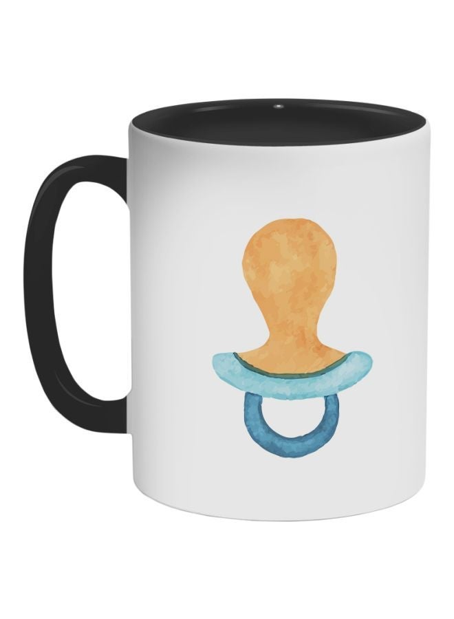 Baby Feeder Printed Coffee Mug Black/Beige/White 11ounce