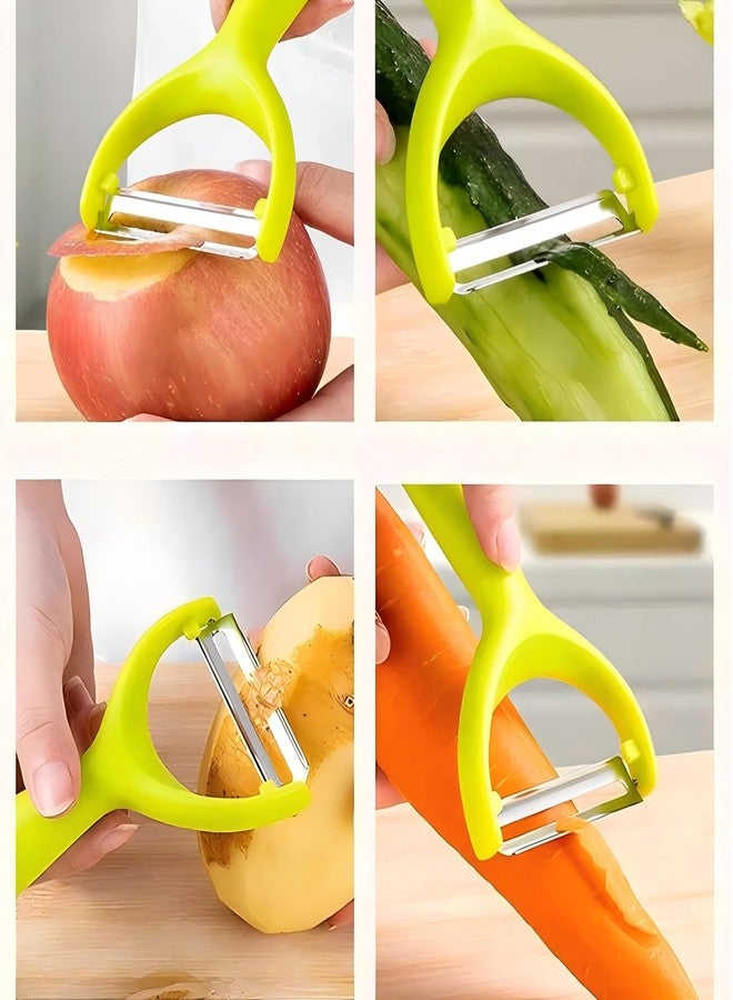 SSydl 5PCS Stainless Steel Peeler Vegetable, Apple Peelers for kitchen, Fruit, Carrot, Veggie, Potatoes Peeler, Y-Shaped and I-Shaped Stainless Steel Peelers for Orange Potato Apple Carrot Fruit - Image 2