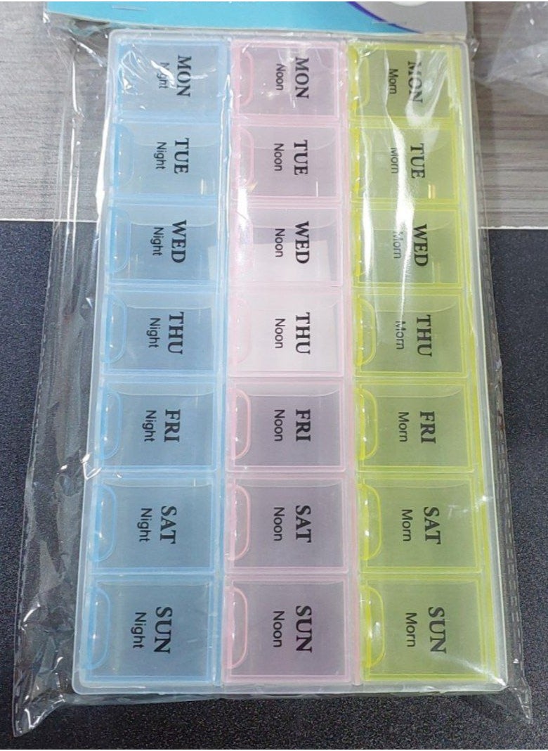 Generic Weekly medication organizer divided into 4 weeks. Forget all the unsafe medication organizers. A weekly medication organizer, an Eclectic medication processor. A very practical and distinctive design to make it easy for you to carry. It is also multi-purpose at home or traveling. You can also use it for accessories. High-quality imported material.  - Image 1
