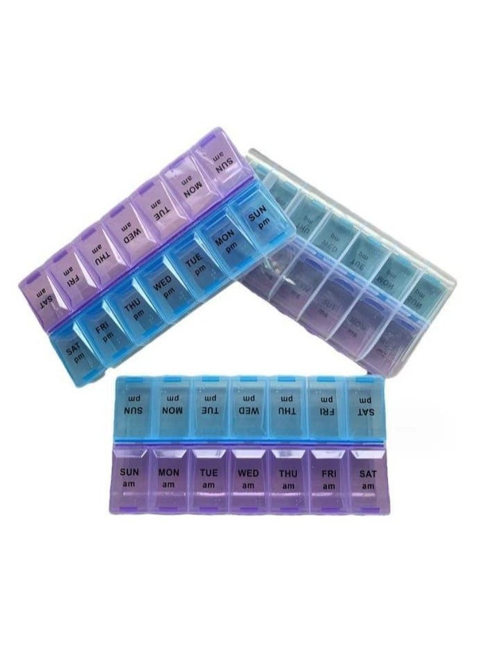 Generic Weekly medication organizer divided into 4 weeks. Forget all the unsafe medication organizers. A weekly medication organizer, an Eclectic medication processor. A very practical and distinctive design to make it easy for you to carry. It is also multi-purpose at home or traveling. You can also use it for accessories. High-quality imported material.  - Image 3