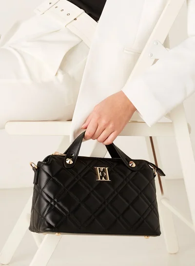 ELLE Quilted Bowler Bag with Double Handles
