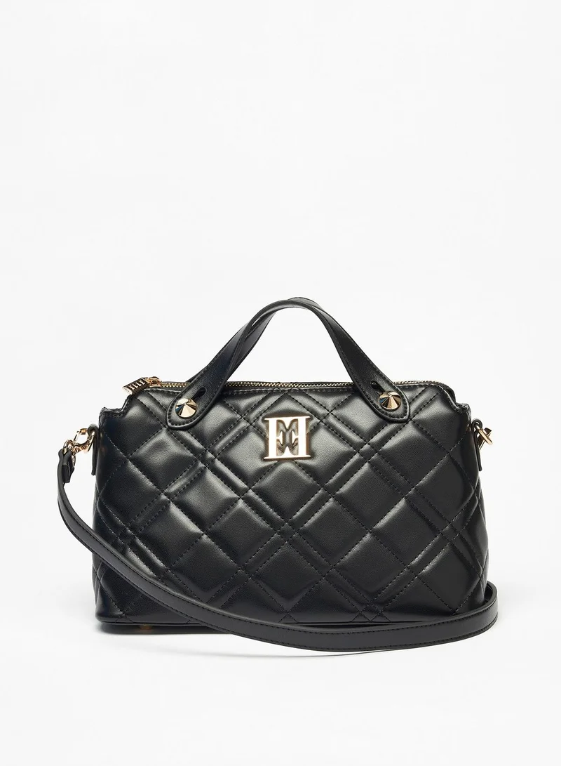 ELLE Quilted Bowler Bag with Double Handles