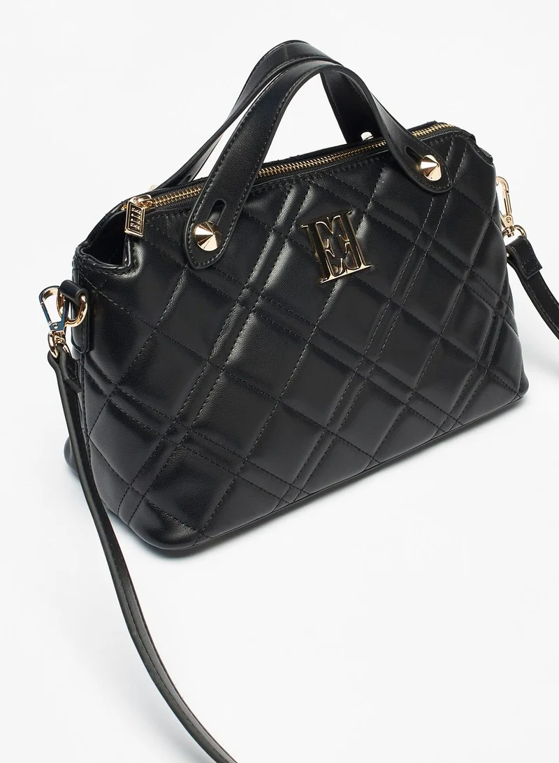 ELLE Quilted Bowler Bag with Double Handles