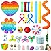 SPOLUX Fidget Simple Fidget Pack 35pcs Fidget Toys Set with Popping Fidget Sensory Toys for Kids and Adults Stress Relief Kit Gifts for Party Favors Classroom Prizes Easter Basket Stuffers Egg Fillers - Image 2