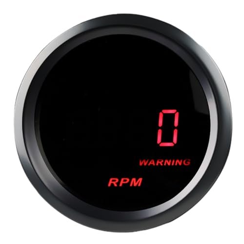 WATERWICH 2inch 52mm Car Tachometer Tacho Gauge 0-9999 RPM Gauge Meter Kit for SUV Vehicle Marine Automotive - Image 1