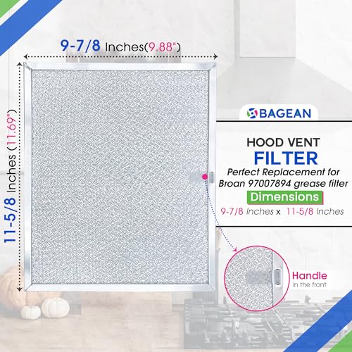 Bagean Stove Hood Vent Filters 9.9" x 11.7" 97007894 Compatible with Broan Range Hood Filter Replacement - Fit's Nutone Kitchen Exhaust Fan Filter Screen - Blocks Grease & Filters Oven Air (2-Pack) - Image 3