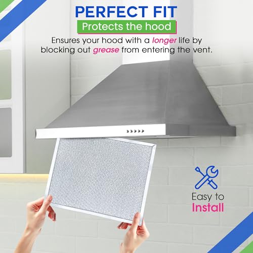 Bagean Stove Hood Vent Filters 9.9" x 11.7" 97007894 Compatible with Broan Range Hood Filter Replacement - Fit's Nutone Kitchen Exhaust Fan Filter Screen - Blocks Grease & Filters Oven Air (2-Pack) - Image 5