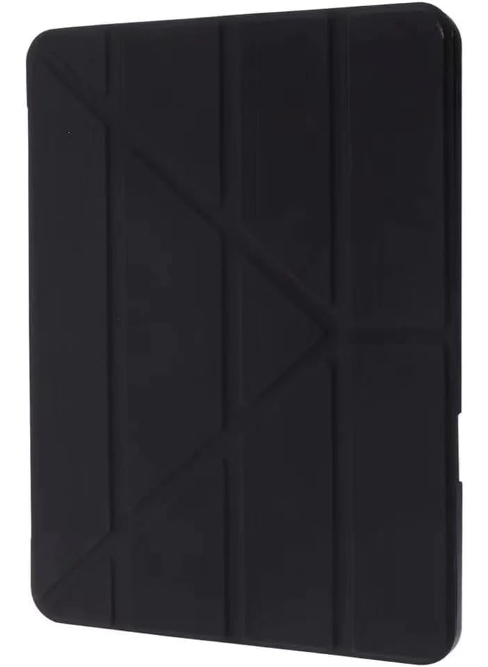 Y Type Folio Case for Samsung Galaxy Tab S10 Lite 10.9" / S10 FE / S9 FE / S9 11" with Built-in Pencil Holder, Clear PC Back Cover (Black) - Image 3