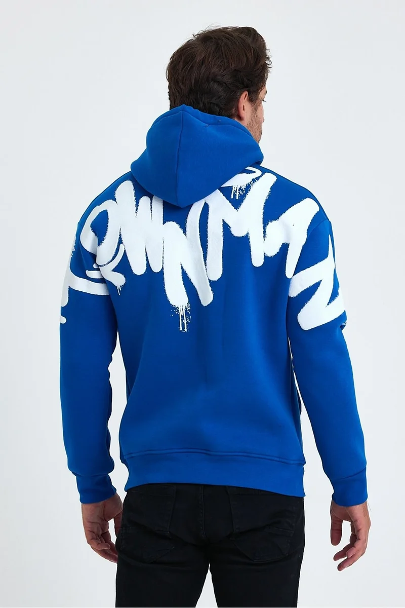 كوول تارز Cool Style Men's Standard Fit Regular Cut Polar Fleece Inside 3 Thread Hooded Cotton Sweatshirt