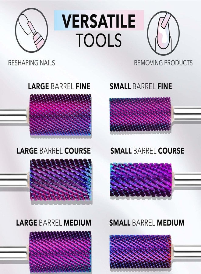 Kiara Sky Under Nail Cleaner Drill Bit - Carbide Bit with an X-Cut Design - PURPLE - Image 3