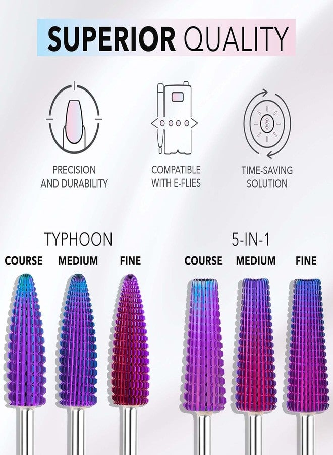 Kiara Sky Under Nail Cleaner Drill Bit - Carbide Bit with an X-Cut Design - PURPLE - Image 2