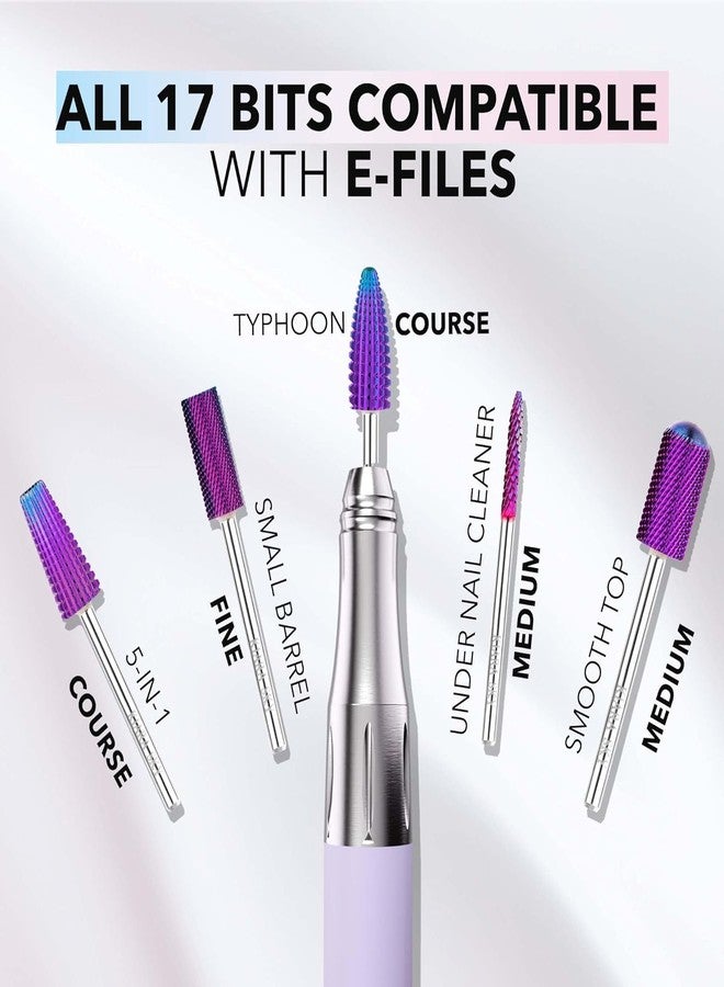 Kiara Sky Under Nail Cleaner Drill Bit - Carbide Bit with an X-Cut Design - PURPLE - Image 5