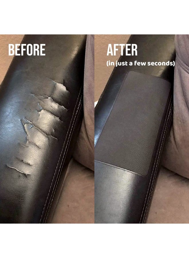 Cosmos Star™ Leather Repair Patch, Self-Adhesive Leather Repair Tape kit, 4 x 8 inch Vinyl Leather Patches for Furniture Sofa Car Seats Couch Chairs Shoes Handbags Jackets (7 pieces, BLACK) - Image 4