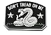 Chywcar 1x Gadsden Flag Rattlesnake Car Emblem 3D Decal Sticker with Dont Tread ON ME Slogan Fit for Car Truck Motorcycle Window Door and Flat Surface Chrome - Image 2