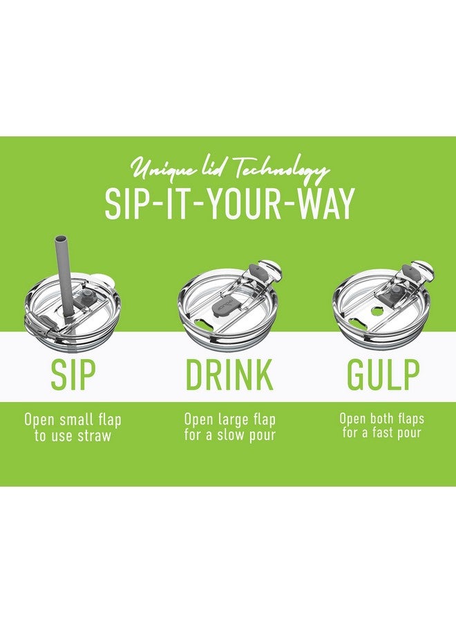 REDUCE Cold1 50 oz Reusable Mug Tumbler with Handle - Insulated Stainless Steel Water Bottle for Home, Office and Gym; Straw or Sip Leakproof Lid When Closed. Keeps Drinks Ice Cold All Day - White - Image 3