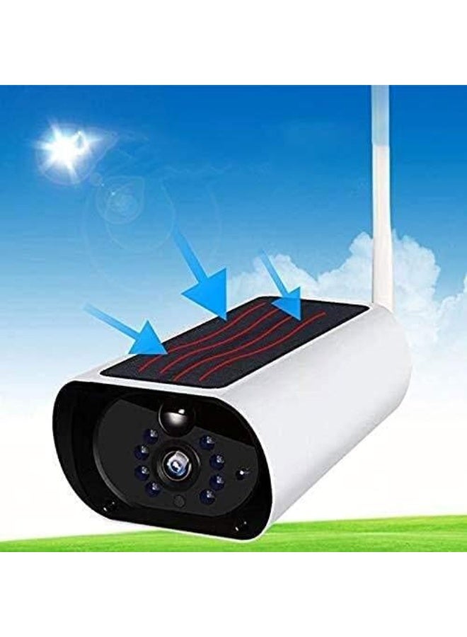 كاميرا أمن لاسلكية خارجية بالطاقة الشمسية – زووم ذكي 4x، واي فاي، مراقبة عن بُعد عبر الموبايل، بطارية مدمجة، اتصال صوتي ثنائي الاتجاه - Image 4