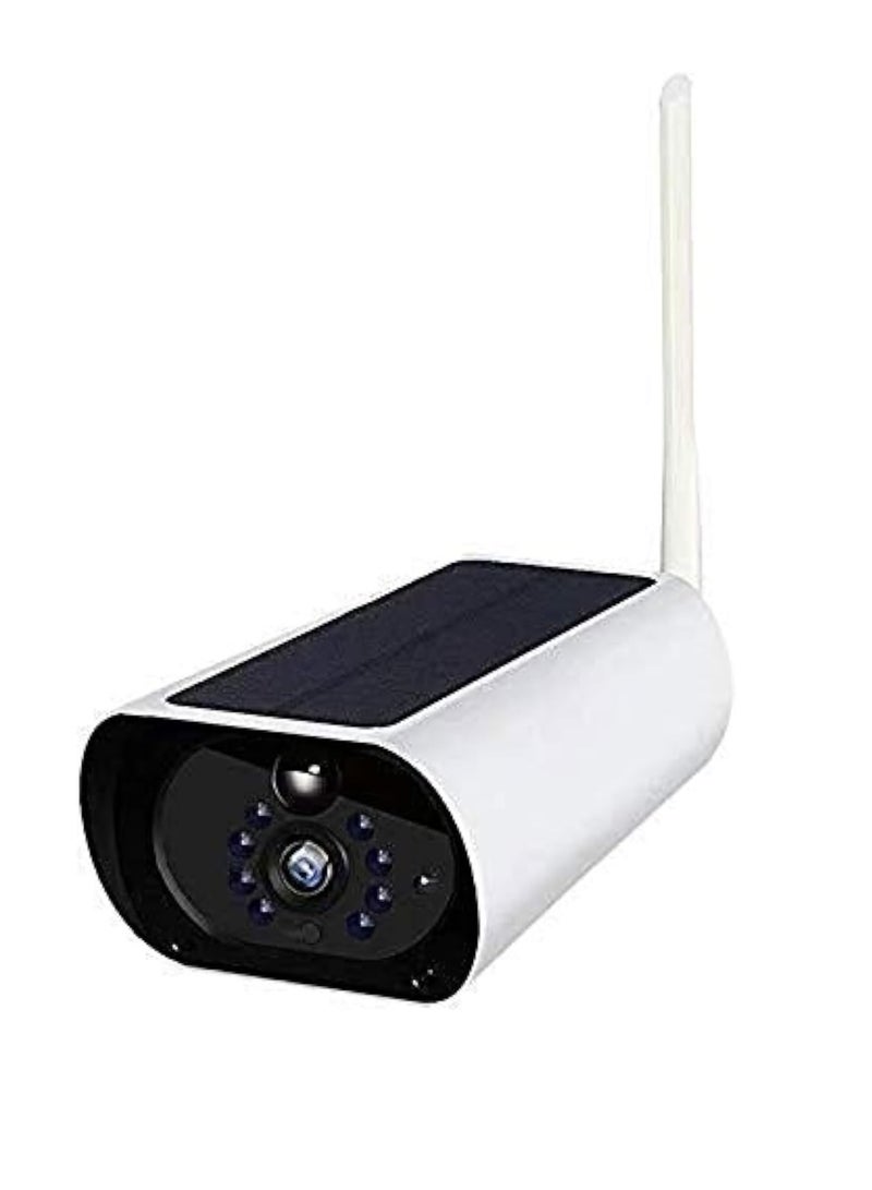كاميرا أمن لاسلكية خارجية بالطاقة الشمسية – زووم ذكي 4x، واي فاي، مراقبة عن بُعد عبر الموبايل، بطارية مدمجة، اتصال صوتي ثنائي الاتجاه - Image 1