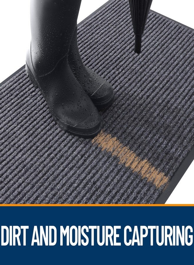 OLANLY Front Door Mat Indoor Outdoor Entrance, Waterproof Heavy Duty Doormat, Fade Resistant, Low Profile, Easy Clean Patio Porch Welcome Floor Mats for Entry, 29.5x17, Grey - Image 5