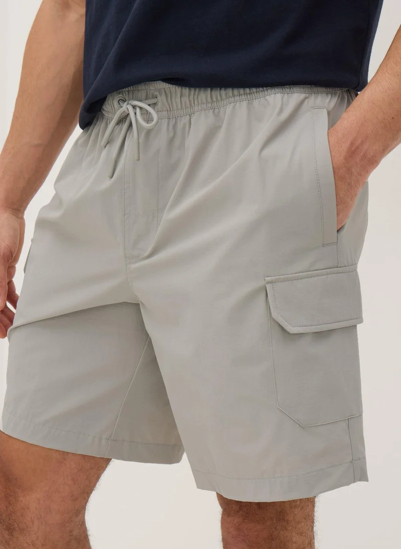 Matalan Ice Grey Smart Cargo Shorts