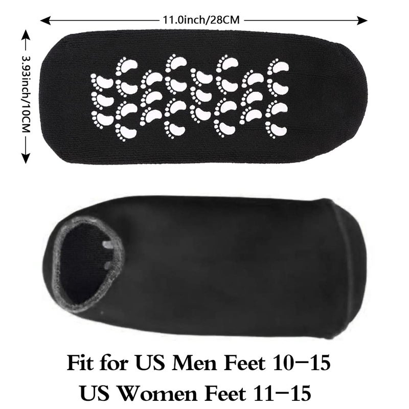 Codream Large Men's Moisturizing Gel Socks Men's Feet Care Ultimate Treatment for Dry Cracked Rough Skin on Feet Pack of 2 Pairs Black US Men 10-15 - Image 5