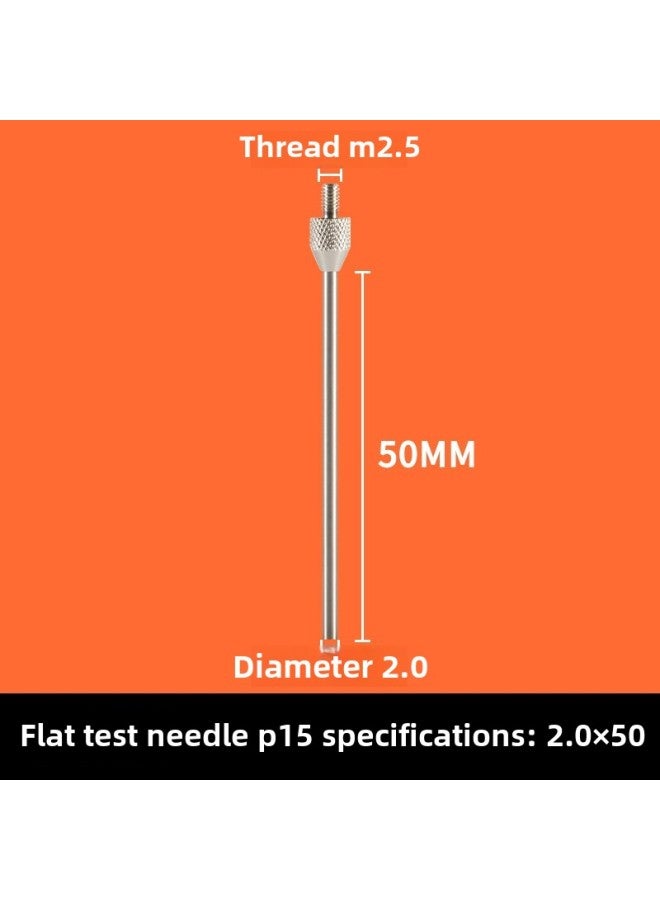 # Dial Indicator Needle Flat Tip Measuring Special-shaped Gauge Needle Curved Gauge Measuring Table. Thousands Of Minutes Meter High-Color:P15 2.0×50MM  - Image 1