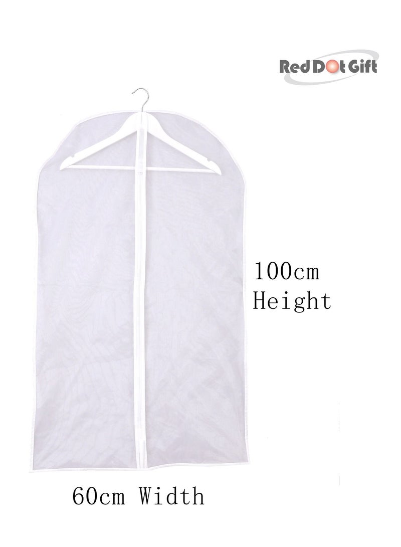 Red Dot Gift 10-Pack White Organza Garments Cover  Dust Cover Garment Bag With Zipper , for Clothes Storage Closet for Abayas, long Dress, Jelebya, Evening Dress - Image 3