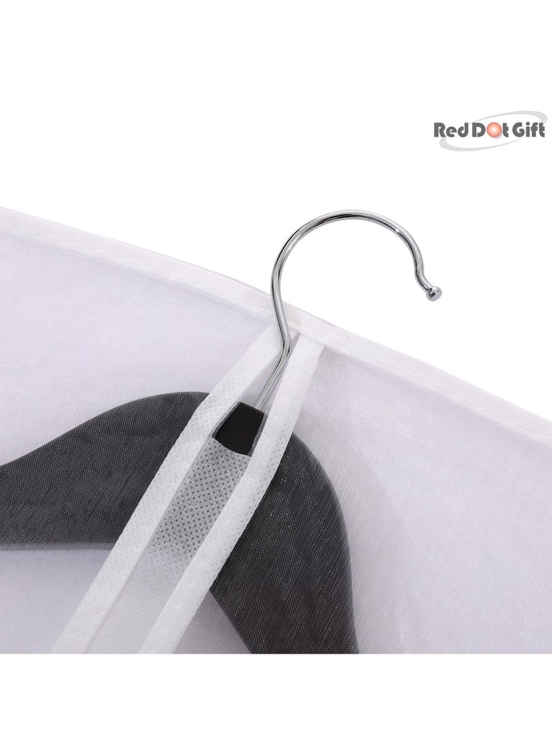 Red Dot Gift 10-Pack White Organza Garments Cover  Dust Cover Garment Bag With Zipper , for Clothes Storage Closet for Abayas, long Dress, Jelebya, Evening Dress - Image 4