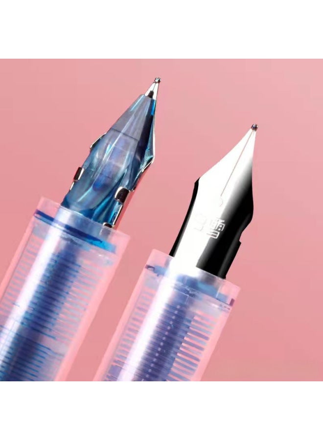 سنو وايت قلم ملون أبيض ثلجي P20 بحقيبة حبر بسيطة غير قابلة للتغيير، رأس قلم F، مناسب لطلاب التمرين على الكتابة والحسابات اليدوية - Image 4