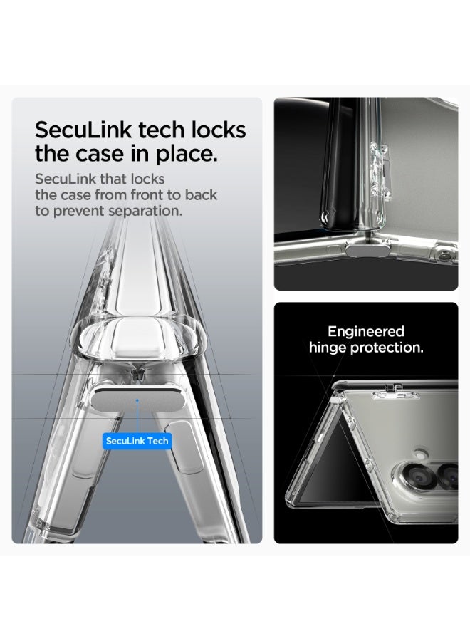 Spigen Ultra Hybrid Pro MagFit Samsung Galaxy Z Fold 7 MagSafe Case Cover [Hinge Protection] - Clear White - Image 4