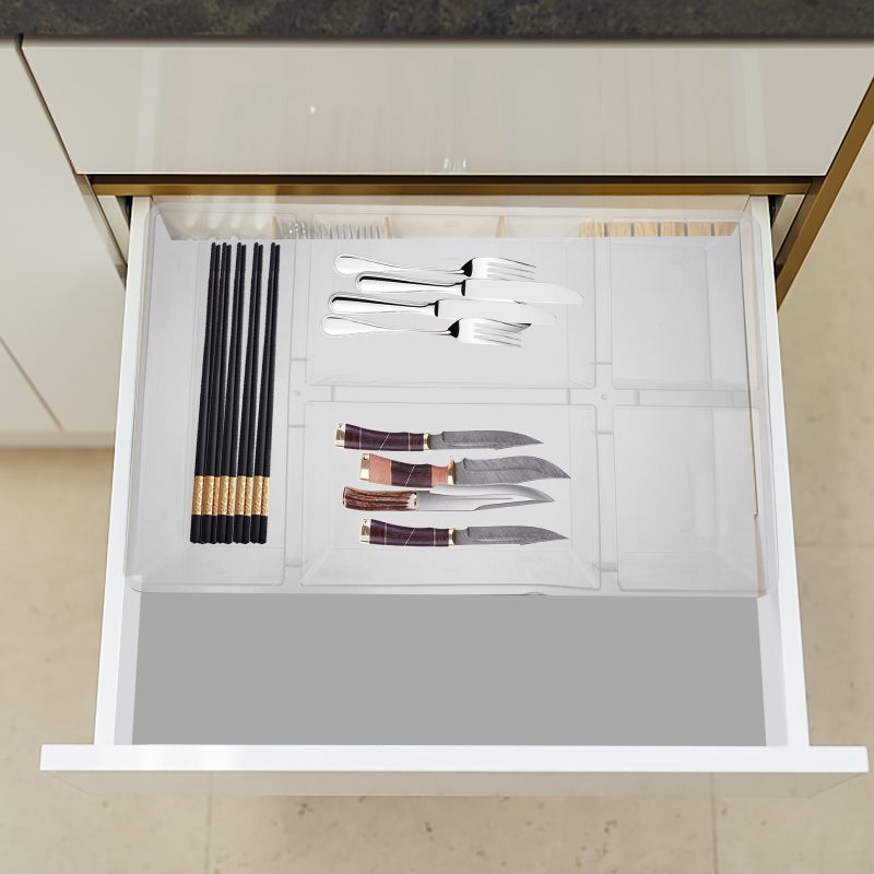 Cutlery Tray Kitchen Drawer Cutlery Box Kitchen Flatware Storage Classification Box - Image 4